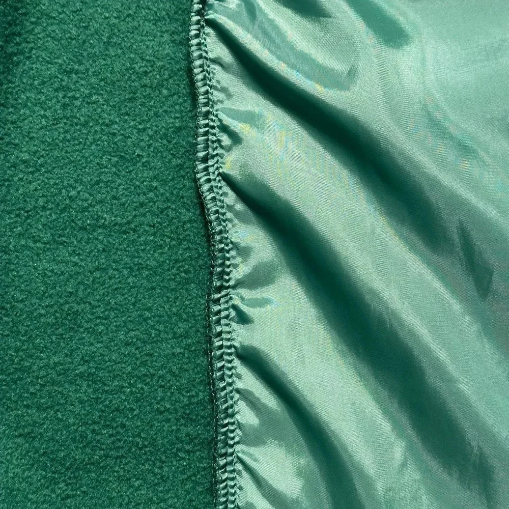 Vintage Bob Mackie Green Fleece Coat Attached Sca… - image 4